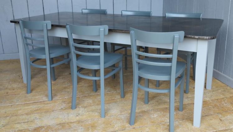 bespoke zinc copper table for sale made to order