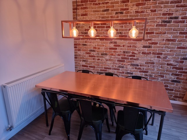 Copper Kitchen and Dining Table