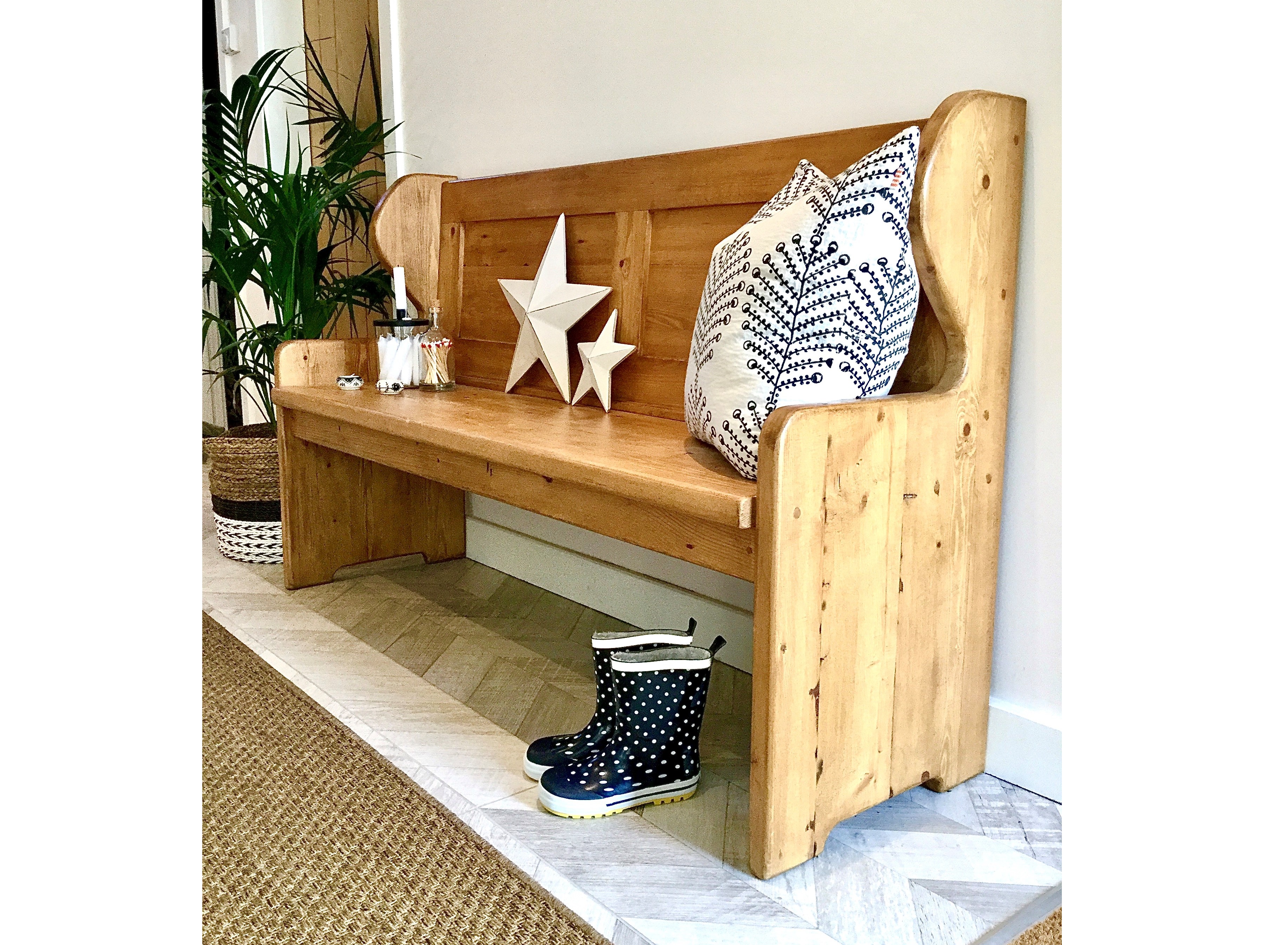 Traditional Pew Made from Old Antique Pine Made to Your Bespoke Sizes and Designs