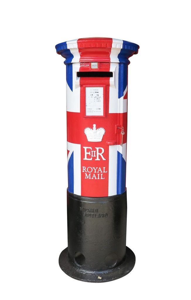 UKAA have in stock a unique limited edition ER11 pillar box hand finished in the Union Jack Style. This item can be delivered worldwide.